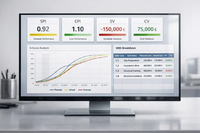 WBS bazında KPI dashboard tasarımı WBS ve activity code kırılımında KPI kartları ve SPI CPI trendlerinin tek dashboard üzerinde izlenmesi