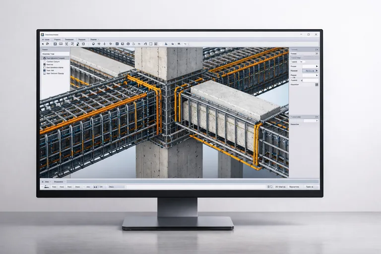 Betonarme donatı modelleme detayları Betonarme kolon ve kirişlerde yer alan donatıların mühendislik yazılımı içinde üç boyutlu detaylandırılması